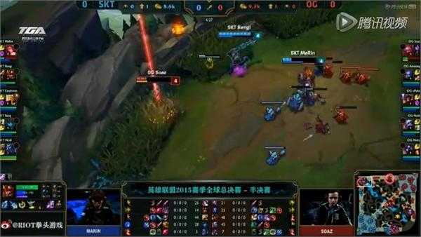 S5半决赛SKT 3-0横扫OG挺进柏林决赛