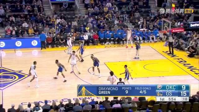 库里加时0.6秒超远三分绝杀雷霆，封神夜追平历史纪录