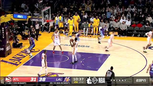 科比里程碑+关键2+1定胜局，湖人客场114-109险胜老鹰止四连败