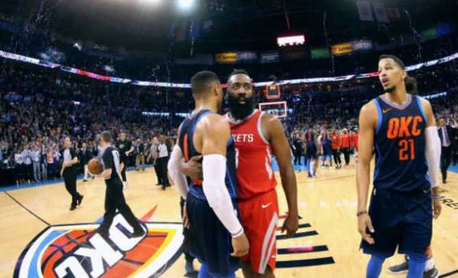 雷霆轮休送火箭躺赢季后赛利好，森林狼终结火箭8连胜